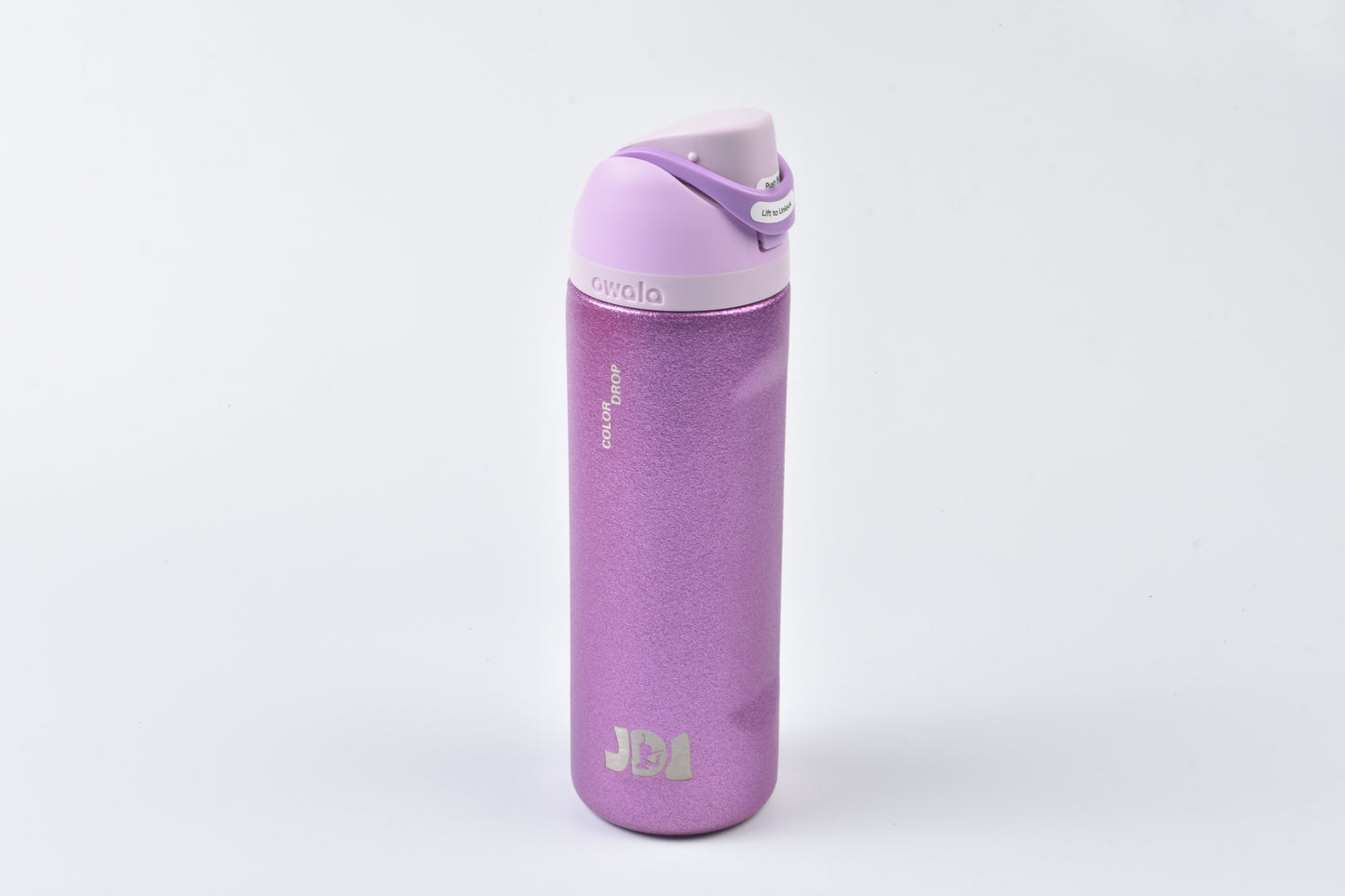 24oz JDI Purple Glitter Stainless Steel Water Bottle - Owala Collab