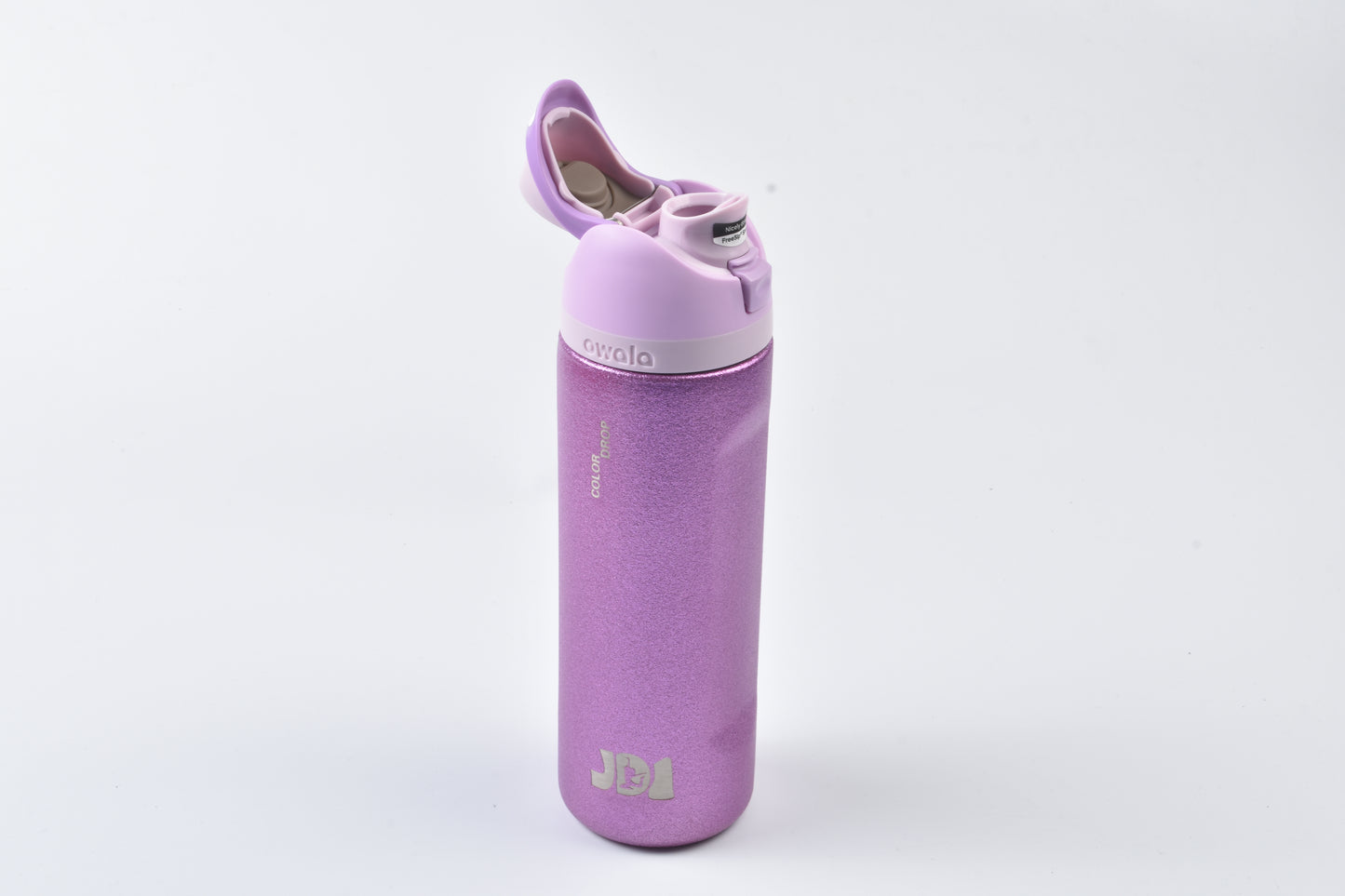 24oz JDI Purple Glitter Stainless Steel Water Bottle - Owala Collab