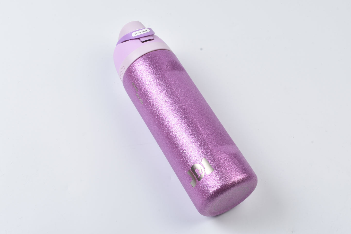24oz JDI Purple Glitter Stainless Steel Water Bottle - Owala Collab