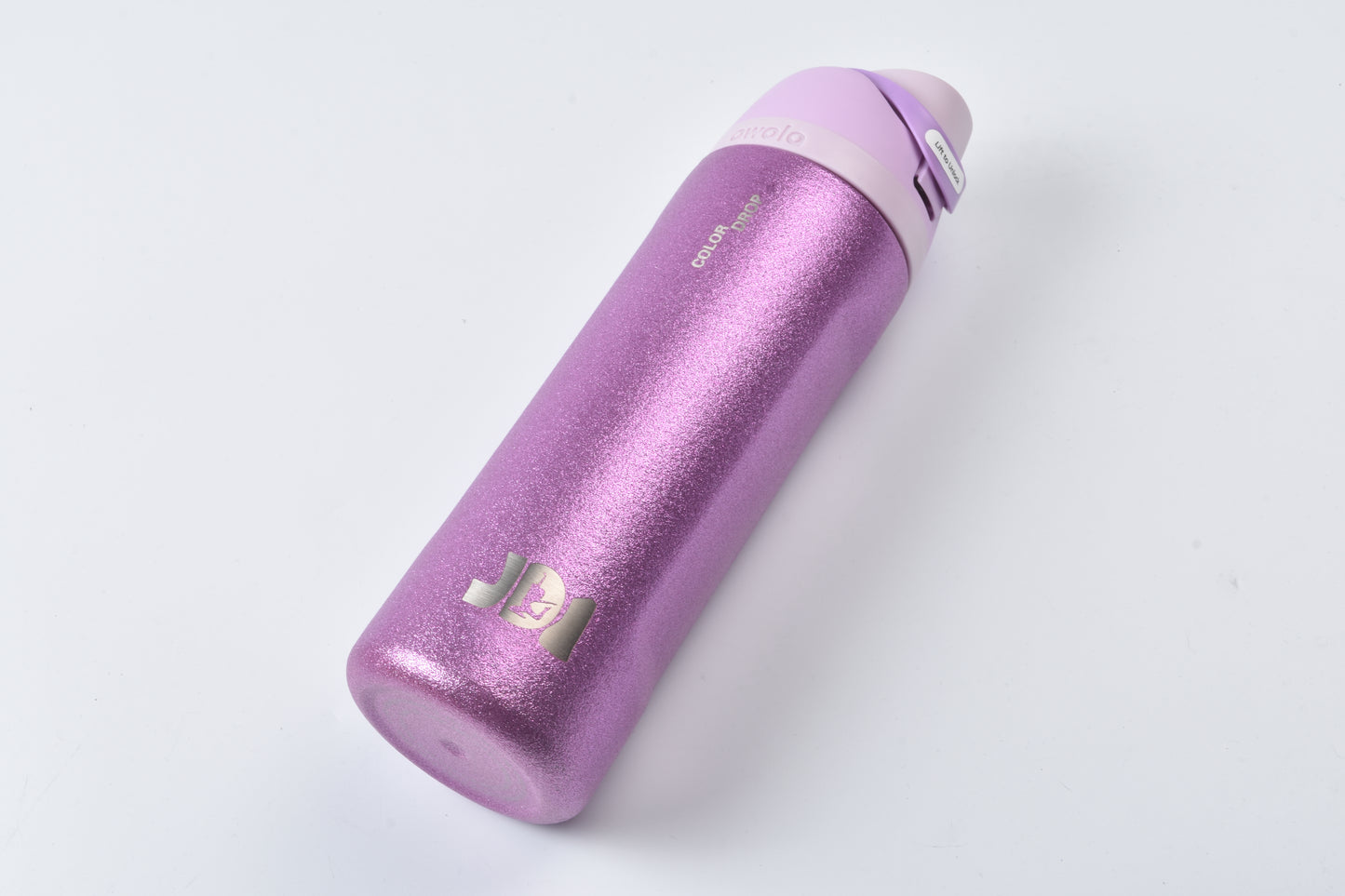24oz JDI Purple Glitter Stainless Steel Water Bottle - Owala Collab