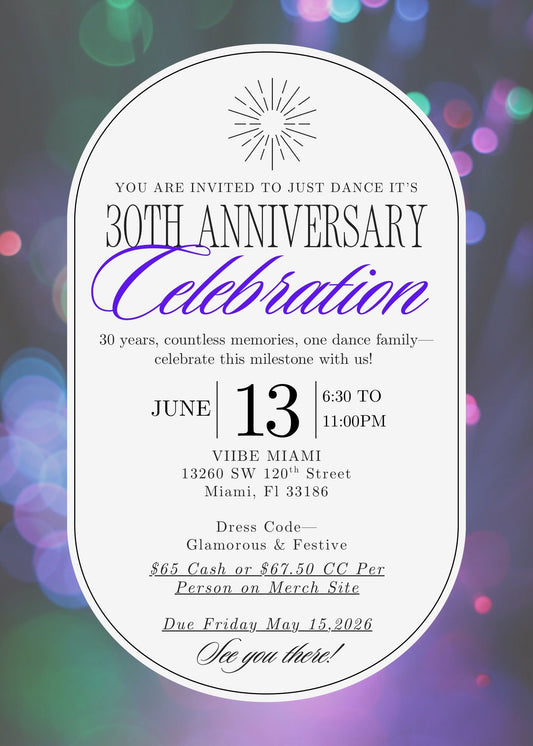 30th Anniversary Celebration Ticket