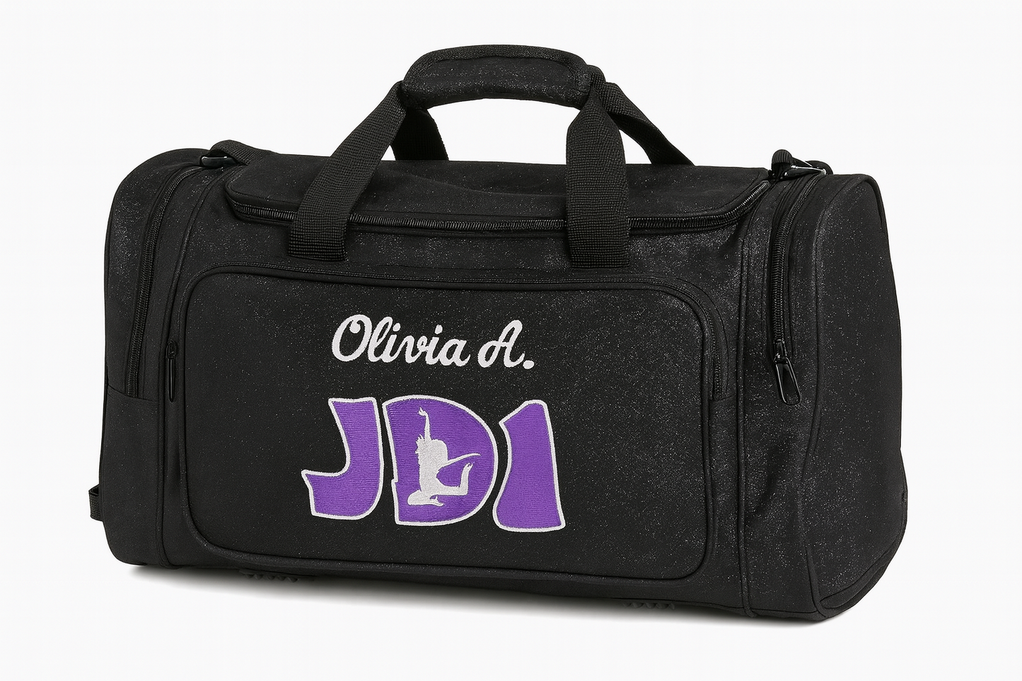 JDI Black Glitter Duffle Bag