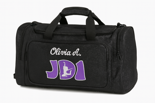 JDI Black Glitter Duffle Bag